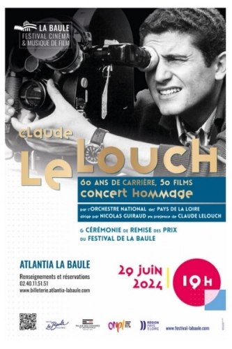 la baule,festival de cinéma et musique de film de la baule,2024,hommage,concert hommage à claude lelouch