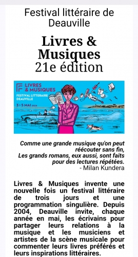 Festival livres & musiques de Deauville, Deauville, littérature, La Symphonie des rêves, Sandra Mézière, roman, littérature